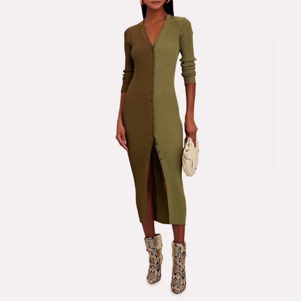 Staud Shoko Colorblock Sweater Dress